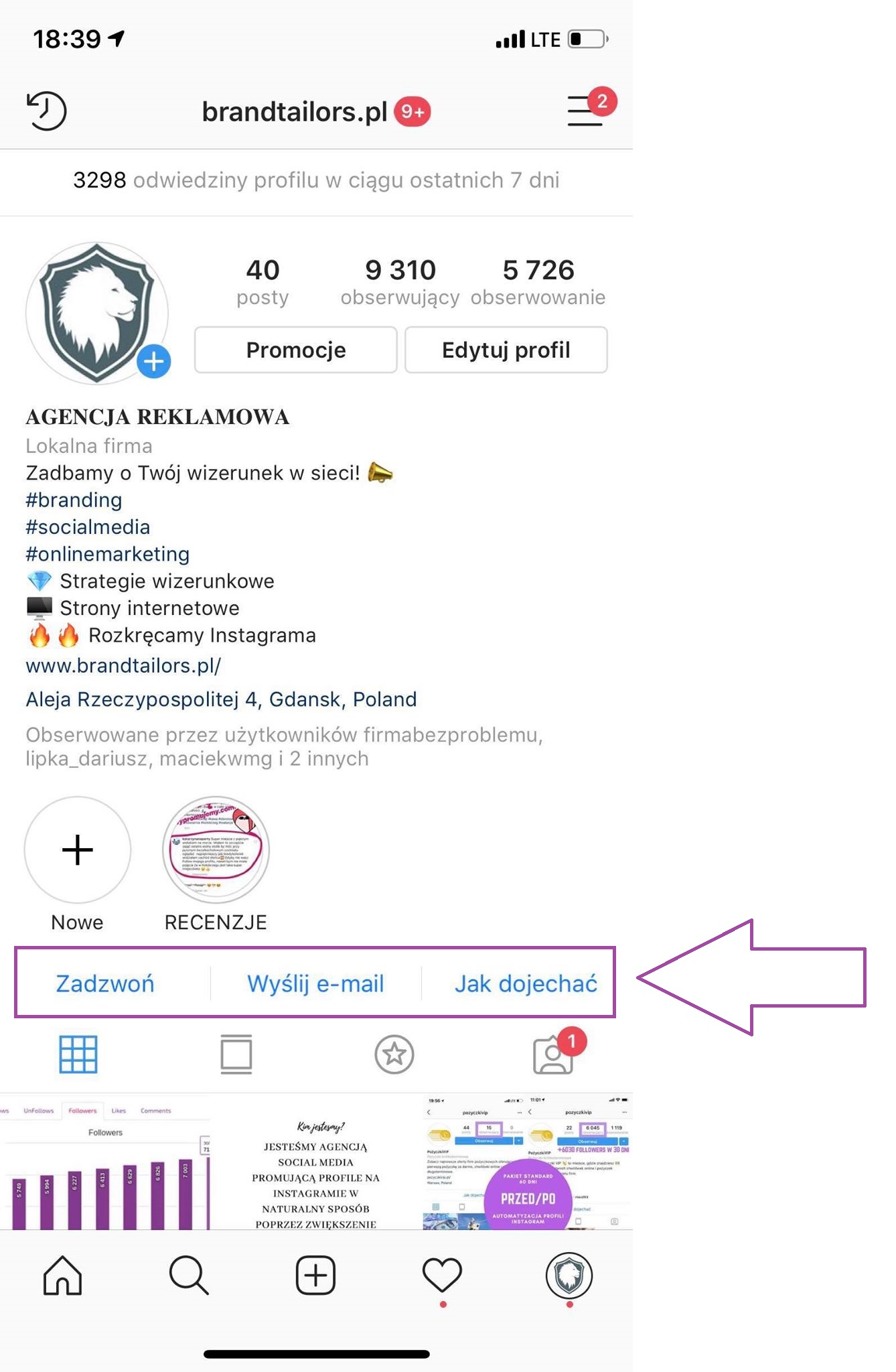 instagram-wizytówka-firmy